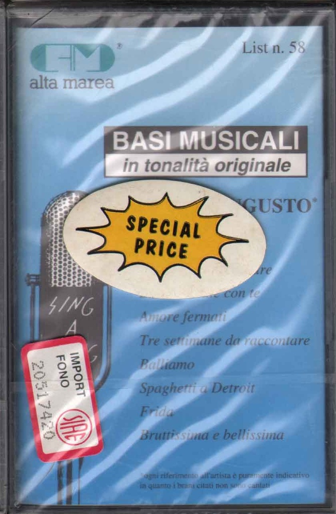 [0042217087948] Basi Musicali Vol. 1 MC7 Musicassetta Fred Bongusto