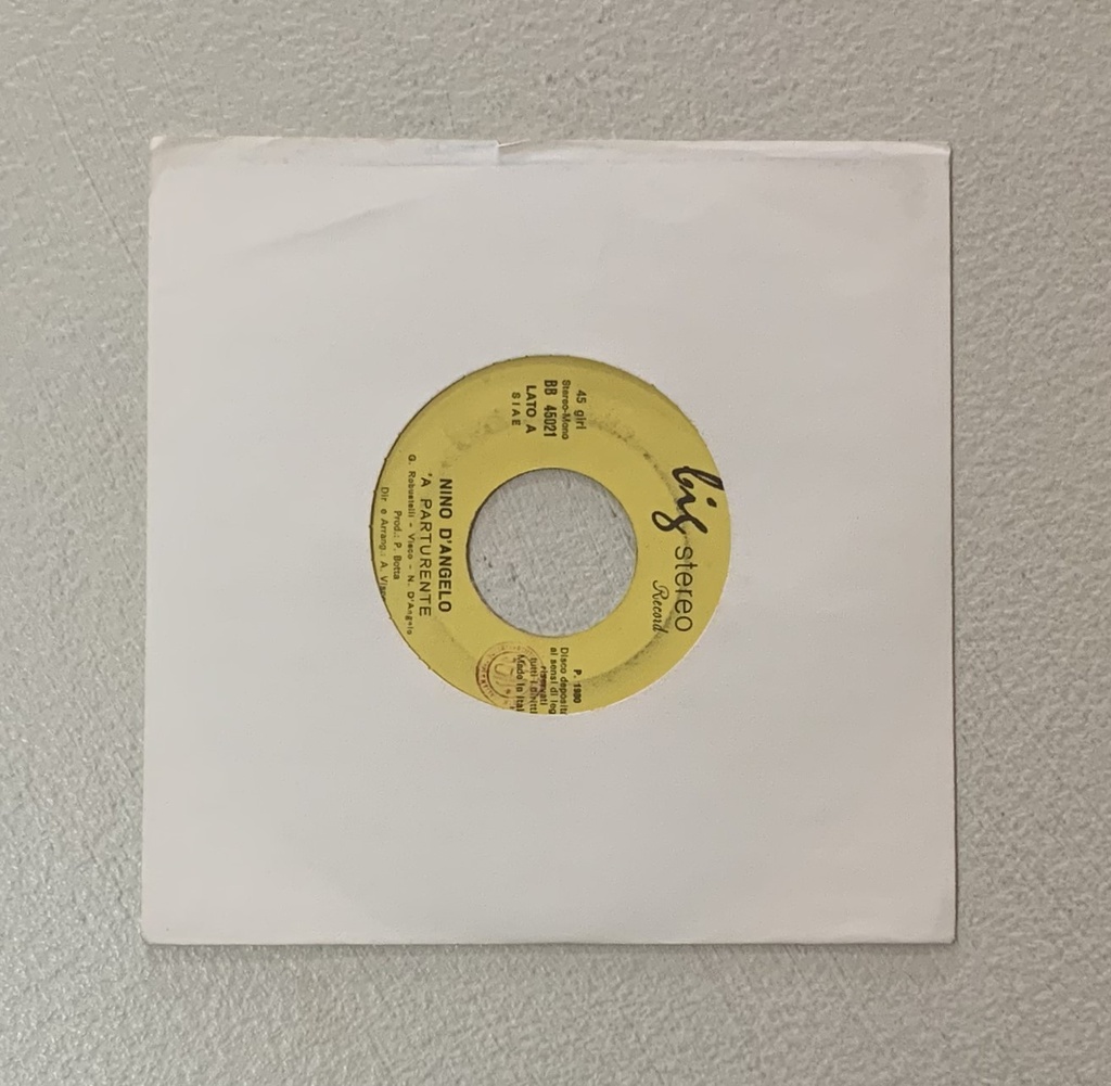 [BB45021] 'A Parturente Vinile 45 giri 7" Francesco Calabrese