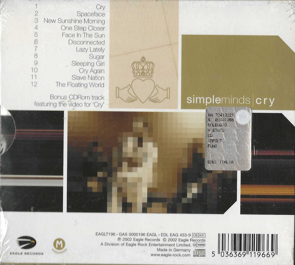 [5036369119669] Cry CD Digipack Simple Minds