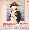 The Thrill Of Being In Love / Incantevole Vinile 45 giri 7" Piergiorgio Farina