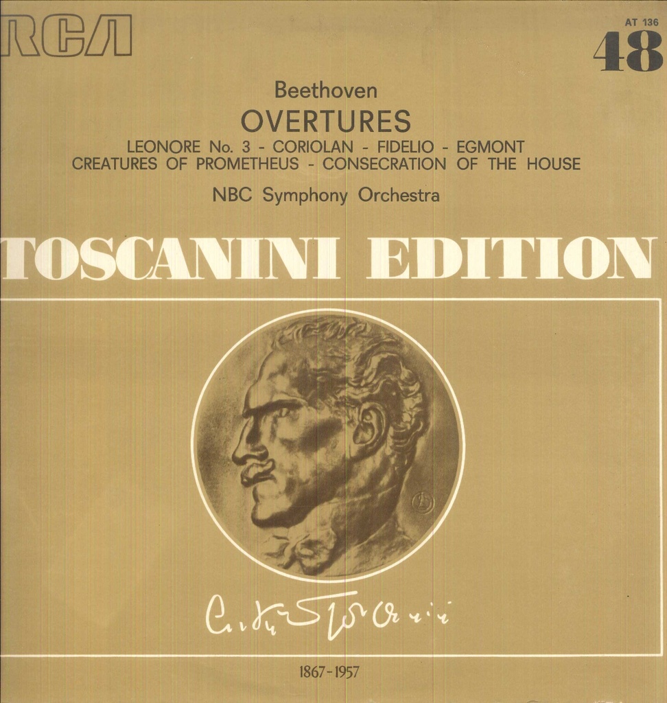 [AT136] Overtures Lp 33 Giri Beethoven, Toscanini