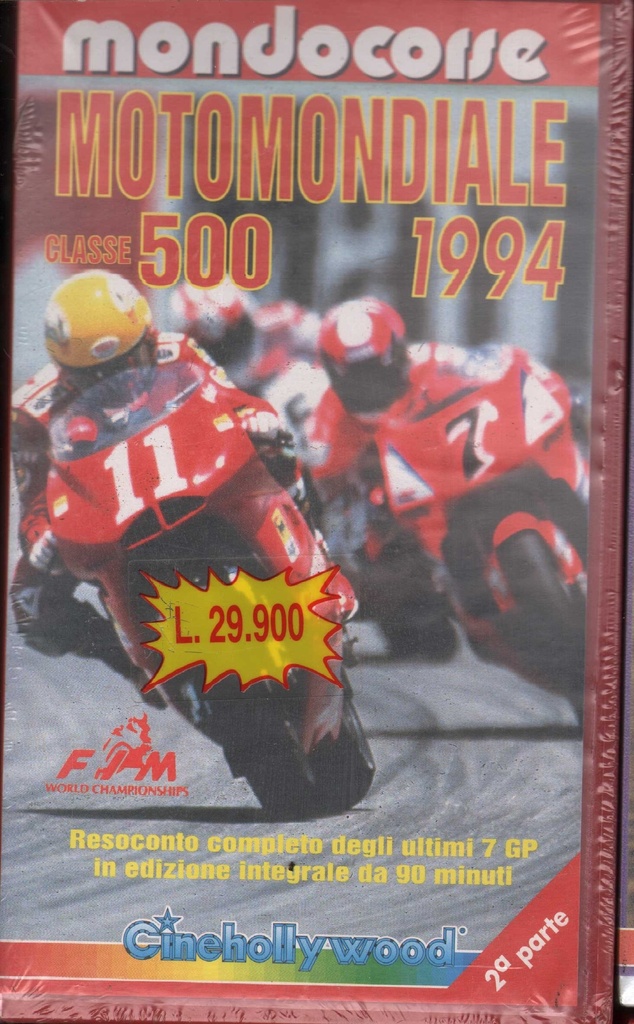 [8009044820034] Motomondiale Classe 500, 1994 VHS Mondocorse Univideo - CHV8200 Sigillato