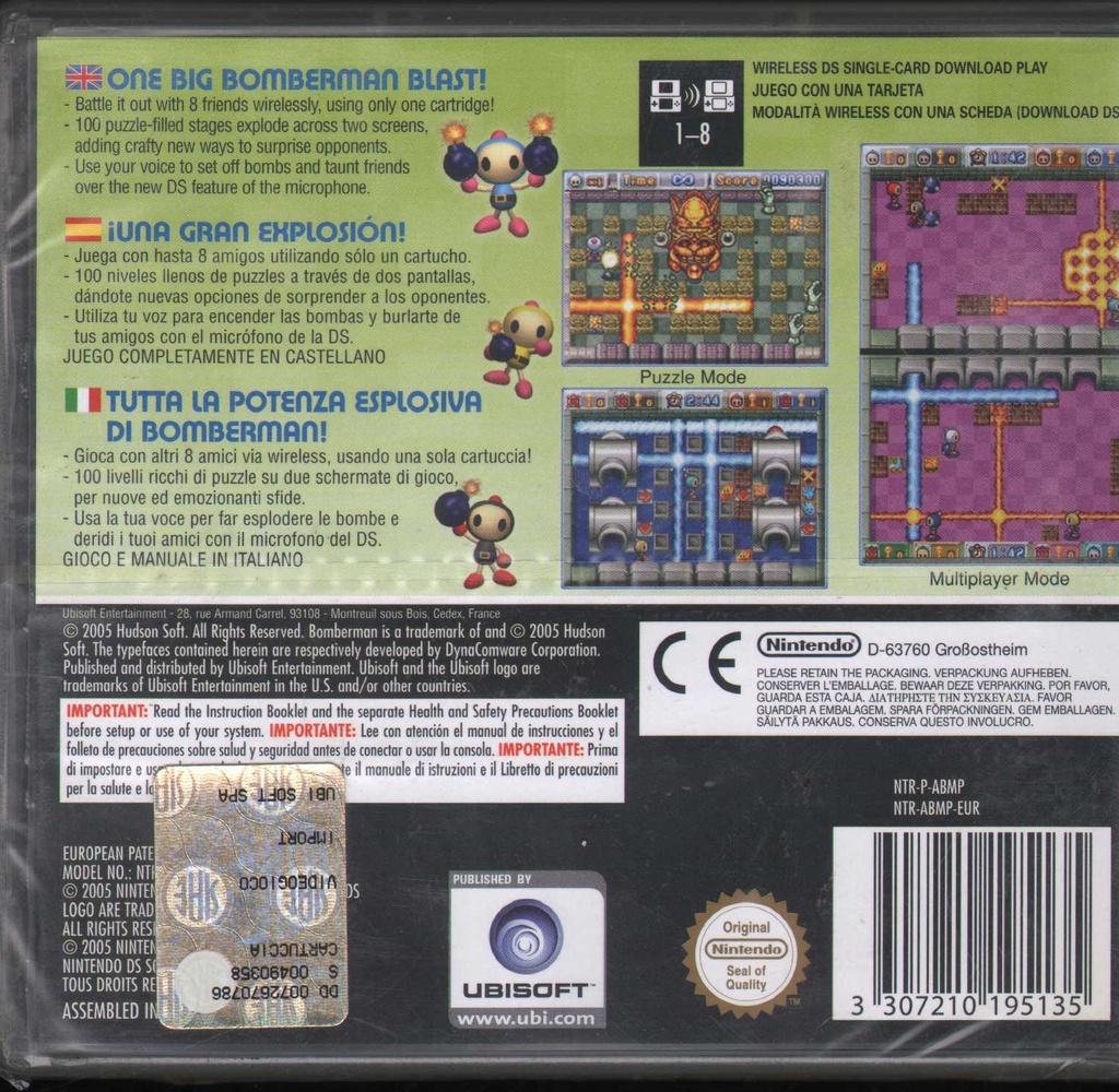 [3307210195135] Bomberman Videogioco Nintendo Ds Nds Sigillato