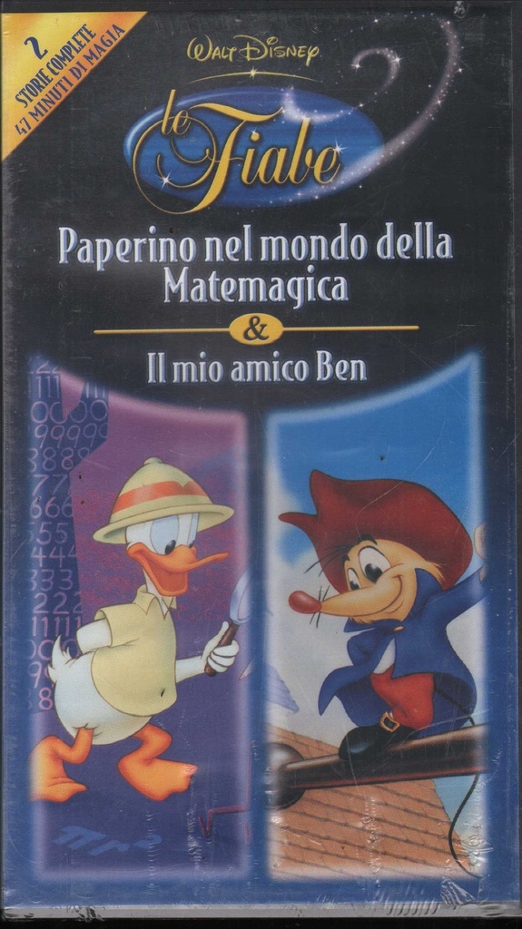 [8007038349448] Paperino Nel Mondo Della Matemagica / Il Mio Amico Ben VHS Univideo - VS4944 Sigillato