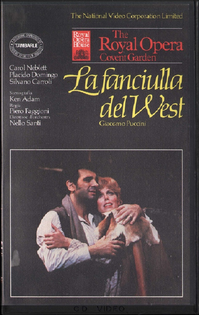 [061005] Puccini VHS La Fanciulla Del West Univideo – 061005 Nuovo
